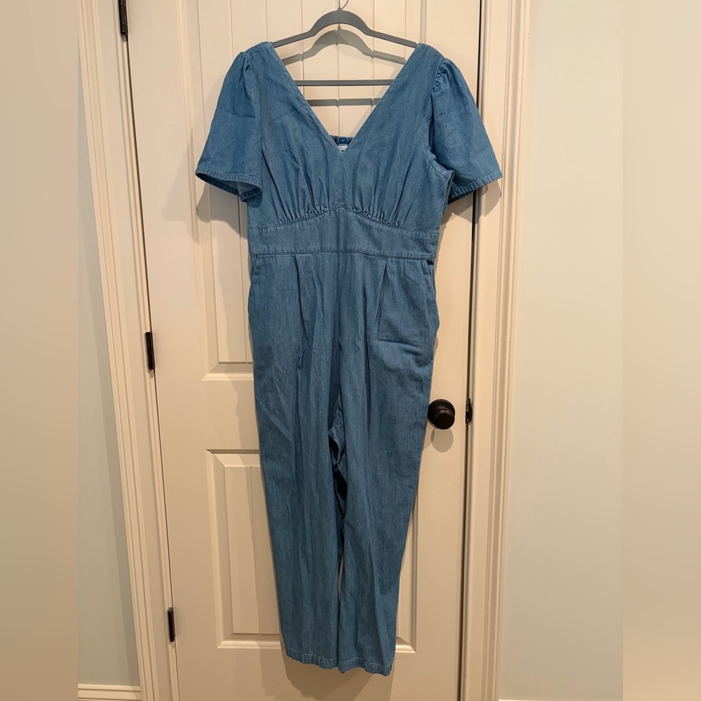 Old Navy Light Blue Denim Jumpsuit